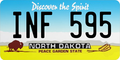 ND license plate INF595
