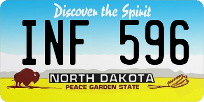 ND license plate INF596