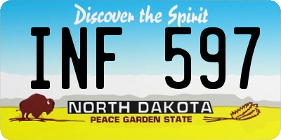 ND license plate INF597