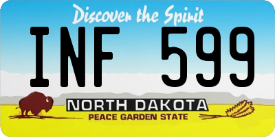 ND license plate INF599