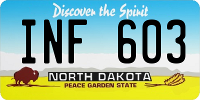 ND license plate INF603