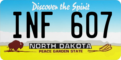 ND license plate INF607