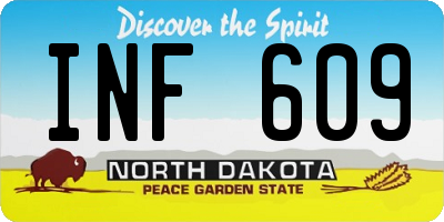 ND license plate INF609
