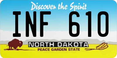 ND license plate INF610