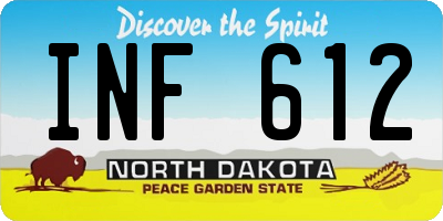 ND license plate INF612