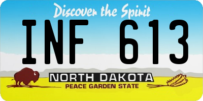 ND license plate INF613