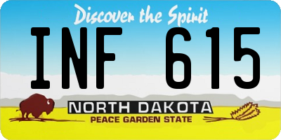 ND license plate INF615