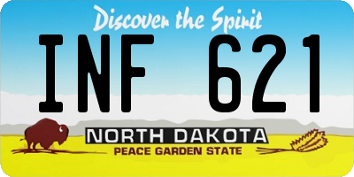ND license plate INF621