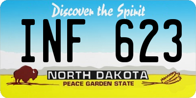 ND license plate INF623