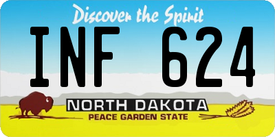 ND license plate INF624