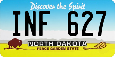 ND license plate INF627