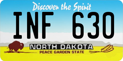 ND license plate INF630