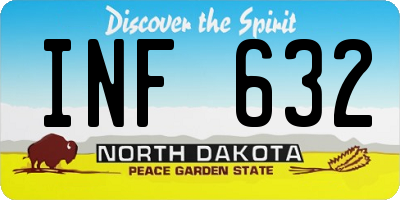 ND license plate INF632