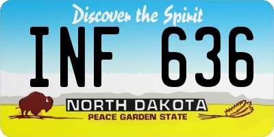 ND license plate INF636