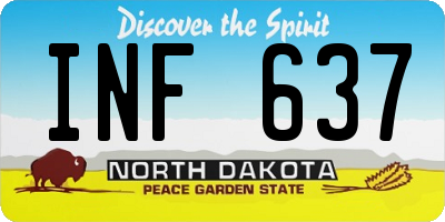 ND license plate INF637