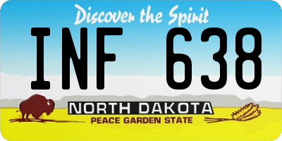 ND license plate INF638