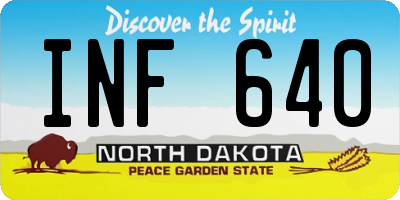 ND license plate INF640