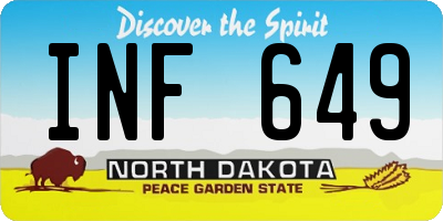 ND license plate INF649