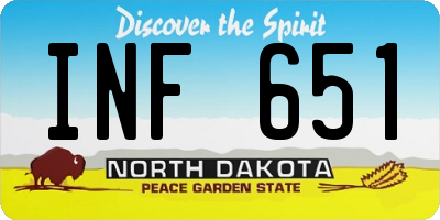 ND license plate INF651