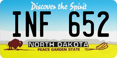 ND license plate INF652