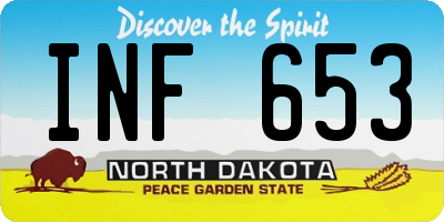 ND license plate INF653