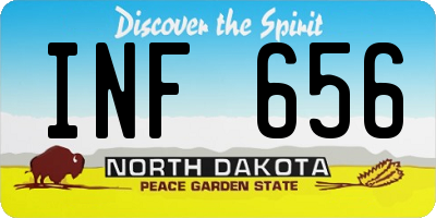ND license plate INF656