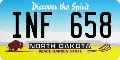 ND license plate INF658