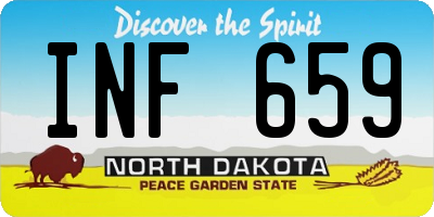 ND license plate INF659