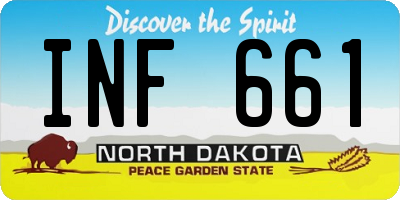 ND license plate INF661