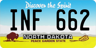 ND license plate INF662