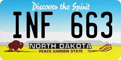 ND license plate INF663