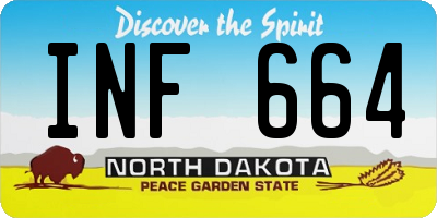 ND license plate INF664
