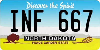 ND license plate INF667