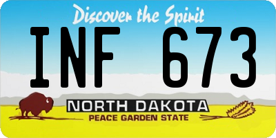 ND license plate INF673