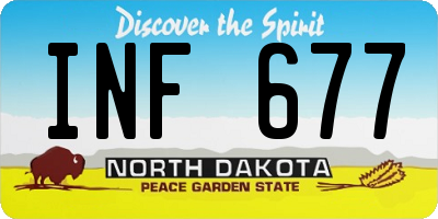 ND license plate INF677