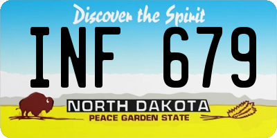 ND license plate INF679