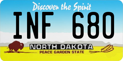 ND license plate INF680