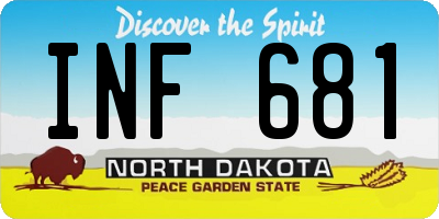 ND license plate INF681