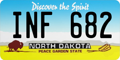 ND license plate INF682