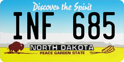 ND license plate INF685