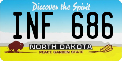 ND license plate INF686