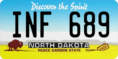 ND license plate INF689