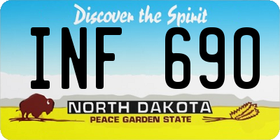 ND license plate INF690