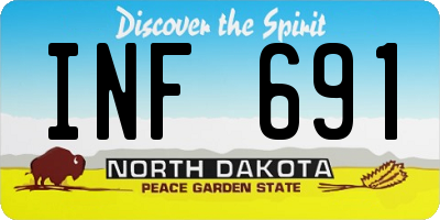 ND license plate INF691