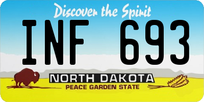 ND license plate INF693