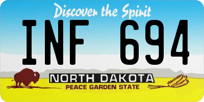 ND license plate INF694