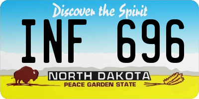 ND license plate INF696