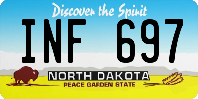 ND license plate INF697