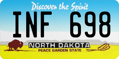 ND license plate INF698