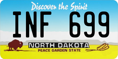 ND license plate INF699